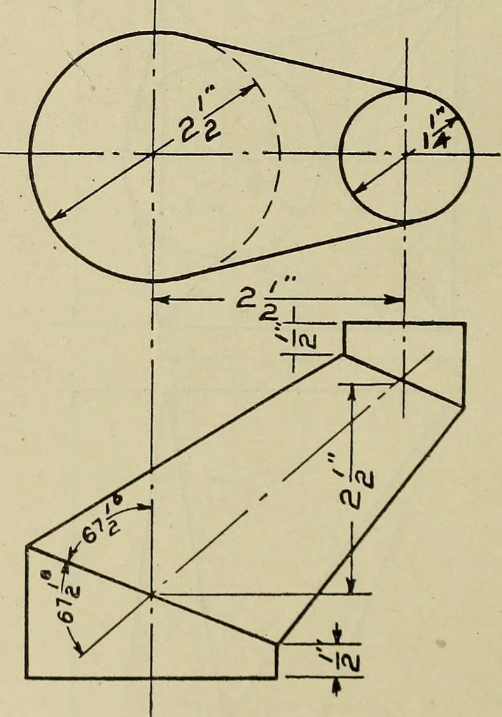 An illustration from Elementary projection, 1921, leaf 38