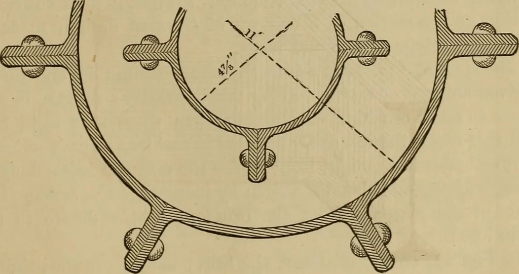 An illustration from Elementary projection drawing. Theory and practice. For preparatory and higher scientific schools, industrial and normal classes; and the self-instruction of teachers, inventors, draftsmen, and artisans. In six divisions .., 1880, leaf 116