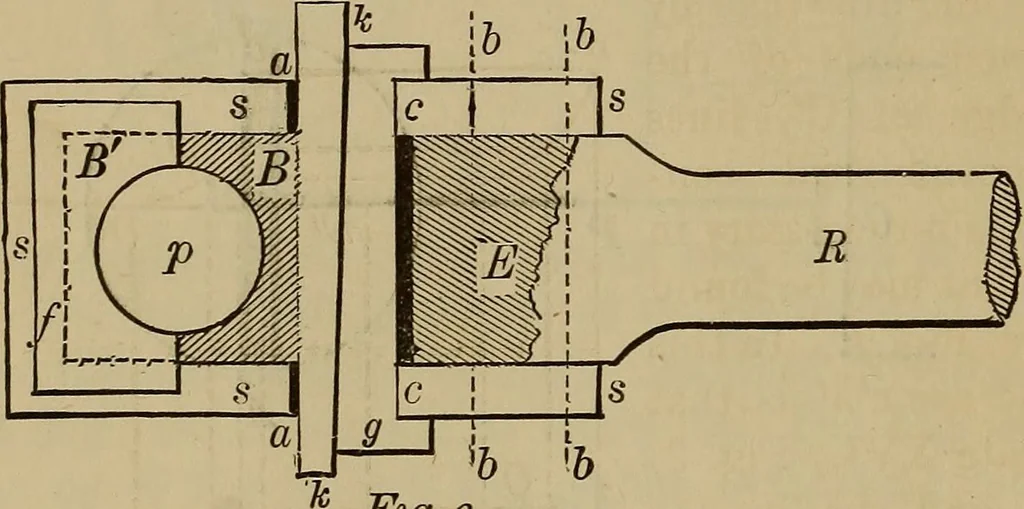 An illustration from Elementary projection drawing. Theory and practice. For preparatory and higher scientific schools, industrial and normal classes; and the self-instruction of teachers, inventors, draftsmen, and artisans. In six divisions .., 1880, leaf 203