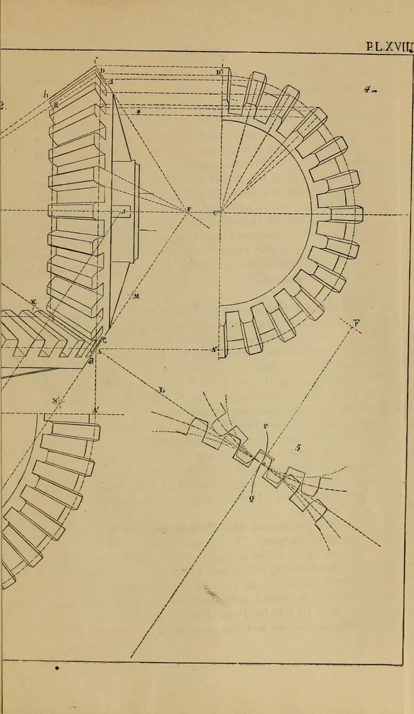 An illustration from Elementary projection drawing. Theory and practice. For preparatory and higher scientific schools, industrial and normal classes; and the self-instruction of teachers, inventors, draftsmen, and artisans. In six divisions .., 1880, leaf 226