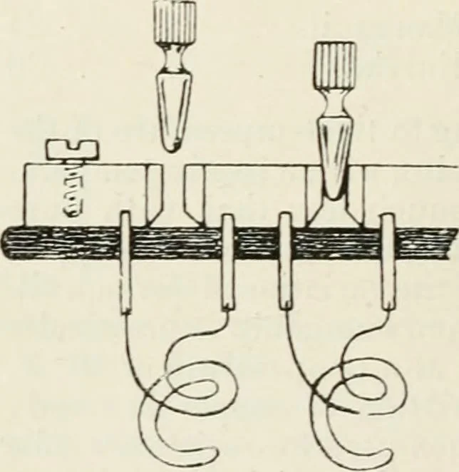 An illustration from Elementary telegraphy : a manual for students; written specially to meet the requirements of the ordinary grade of the subject as published in the syllabus of the city and guilds of London Institute, 1910, leaf 115