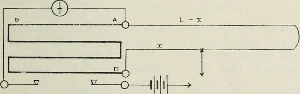 An illustration from Elementary telegraphy : a manual for students; written specially to meet the requirements of the ordinary grade of the subject as published in the syllabus of the city and guilds of London Institute, 1910, leaf 158