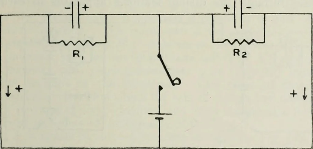 An illustration from Elementary telegraphy : a manual for students; written specially to meet the requirements of the ordinary grade of the subject as published in the syllabus of the city and guilds of London Institute, 1910, leaf 172