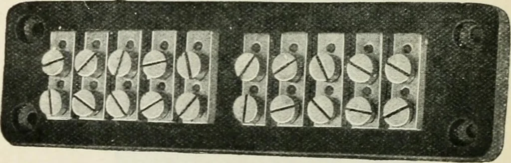 An illustration from Elementary telegraphy : a manual for students; written specially to meet the requirements of the ordinary grade of the subject as published in the syllabus of the city and guilds of London Institute, 1910, leaf 217