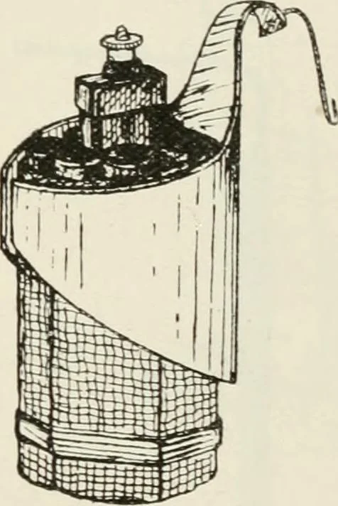 An illustration from Elementary telegraphy : a manual for students; written specially to meet the requirements of the ordinary grade of the subject as published in the syllabus of the city and guilds of London Institute, 1910, leaf 45