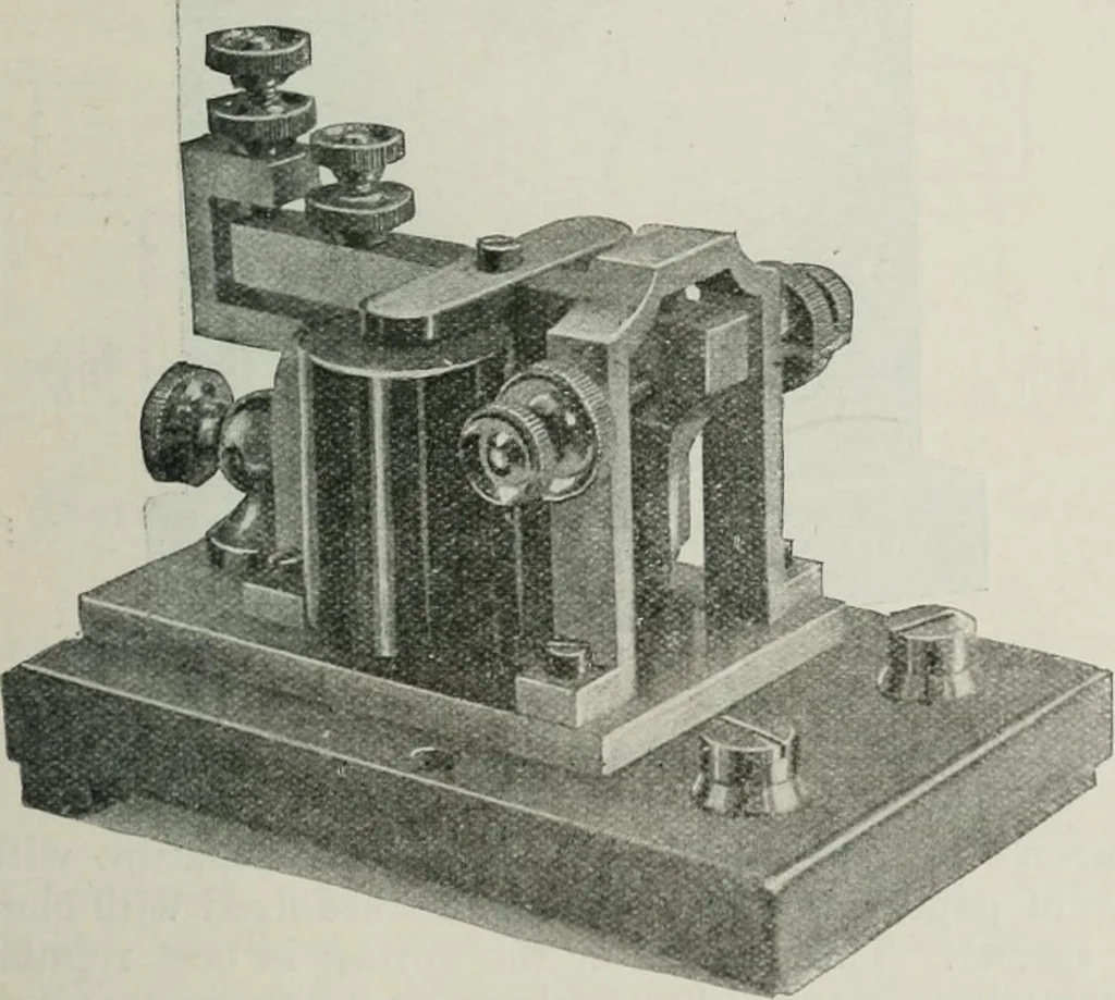 An illustration from Elementary telegraphy : a manual for students; written specially to meet the requirements of the ordinary grade of the subject as published in the syllabus of the city and guilds of London Institute, 1910, leaf 66