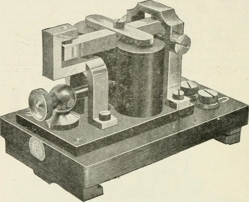 An illustration from Elementary telegraphy : a manual for students; written specially to meet the requirements of the ordinary grade of the subject as published in the syllabus of the city and guilds of London Institute, 1910, leaf 73