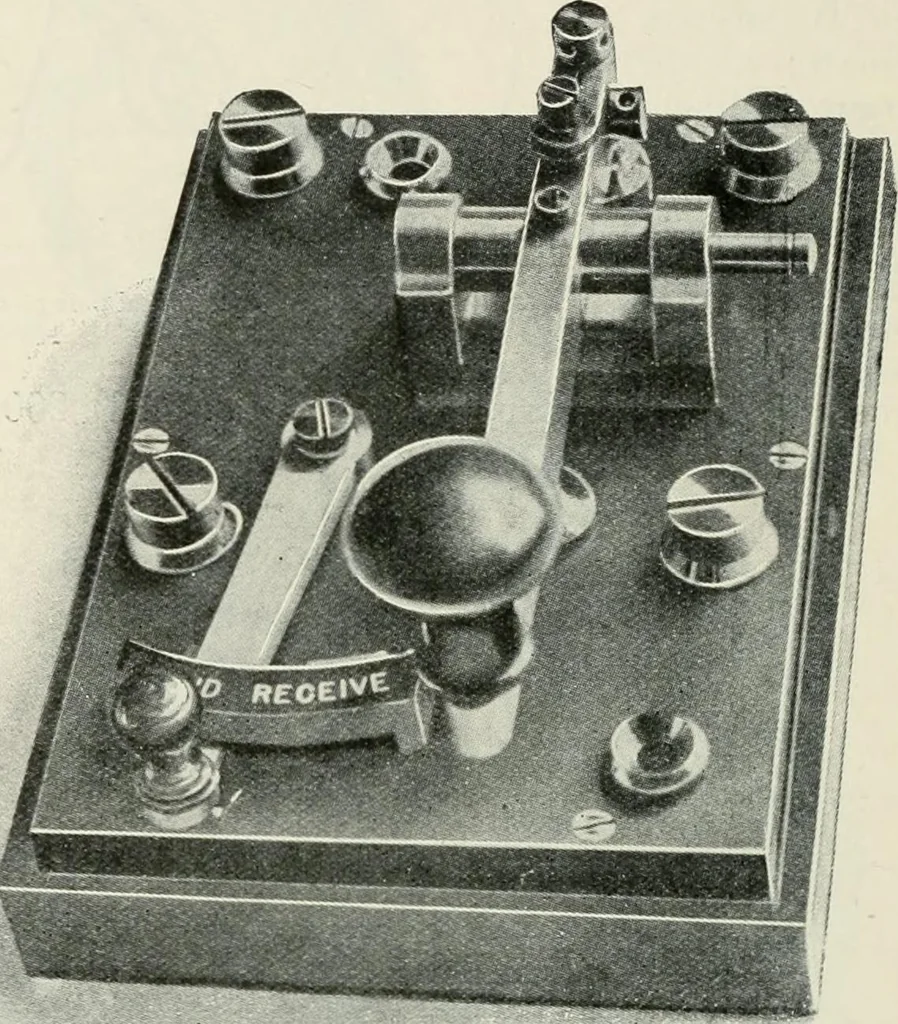 An illustration from Elementary telegraphy : a manual for students; written specially to meet the requirements of the ordinary grade of the subject as published in the syllabus of the city and guilds of London Institute, 1910, leaf 83
