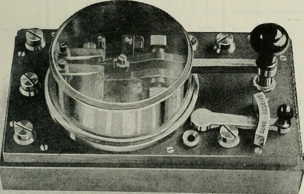 An illustration from Elementary telegraphy : a manual for students; written specially to meet the requirements of the ordinary grade of the subject as published in the syllabus of the city and guilds of London Institute, 1910, leaf 84