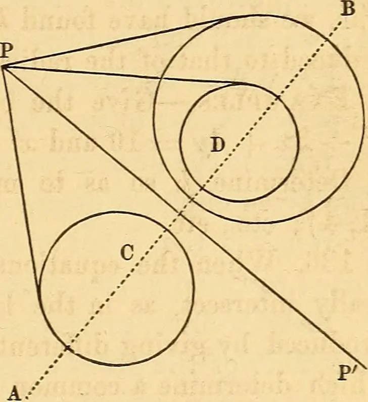 An illustration from An elementary treatise on analytical geometry : embracing plane co-ordinate geometry, and an introduction to geometry of three dimensions, 1869, leaf 106