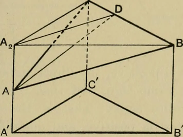An illustration from An elementary treatise on coordinate geometry of three dimensions, 1912, leaf 40