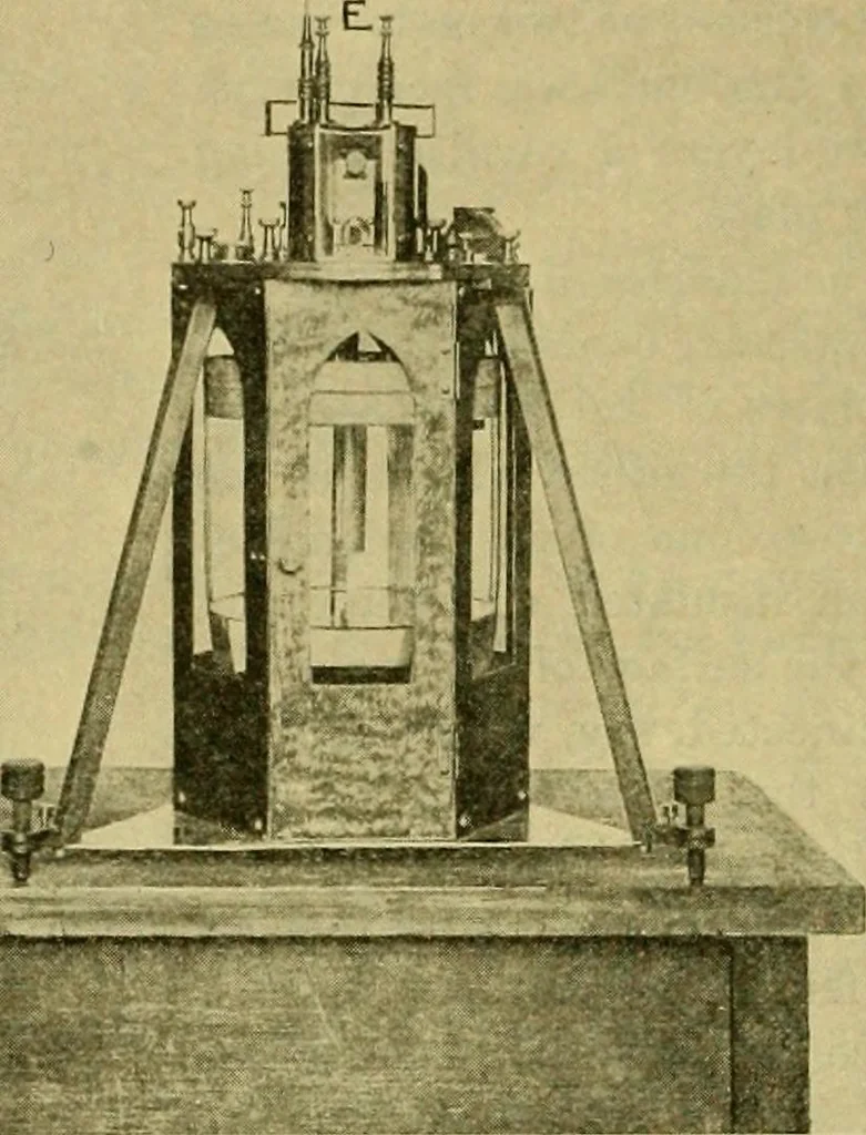 An illustration from Elementary treatise on electricity and magnetism :, 1905, leaf 140