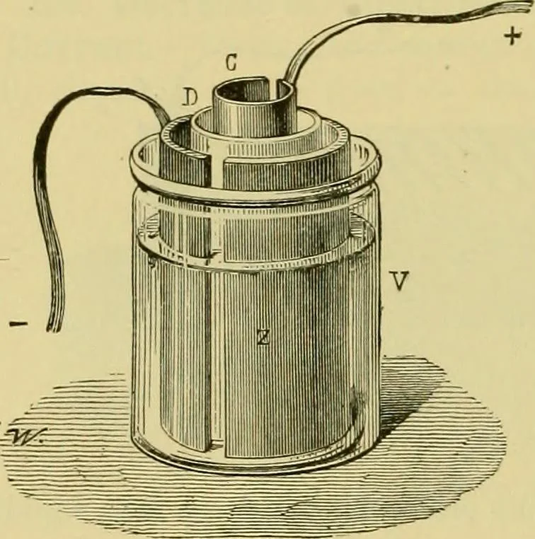 An illustration from Elementary treatise on electricity and magnetism :, 1905, leaf 176