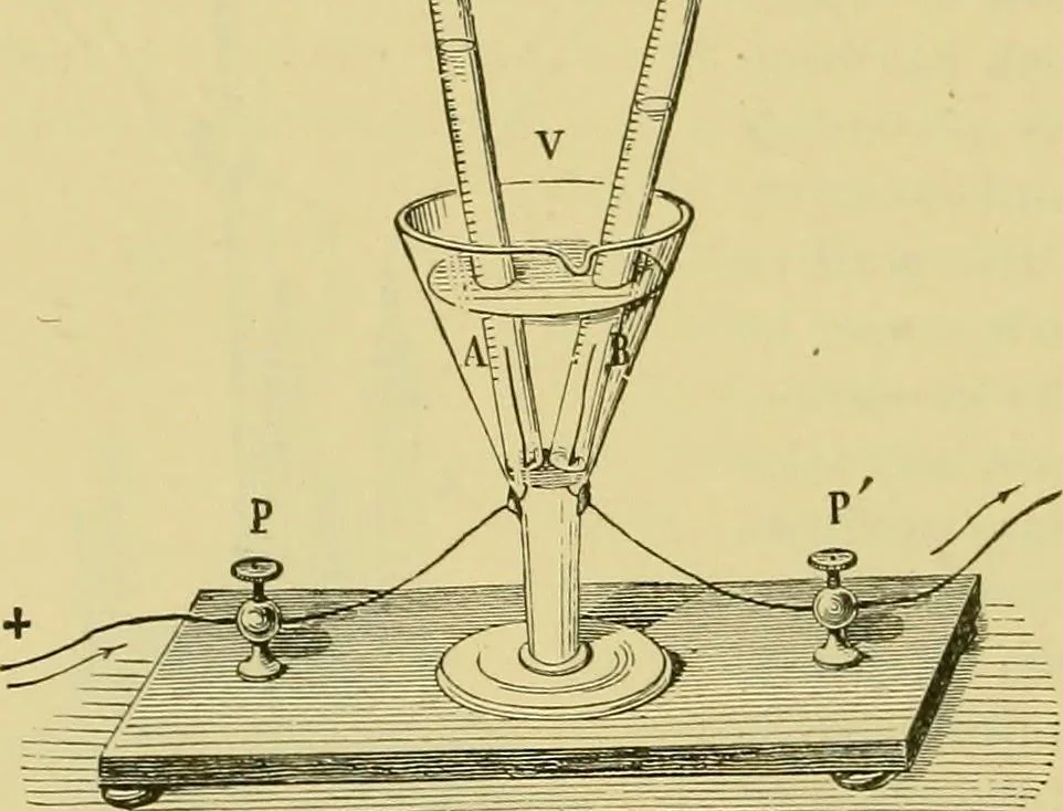 An illustration from Elementary treatise on electricity and magnetism :, 1905, leaf 240