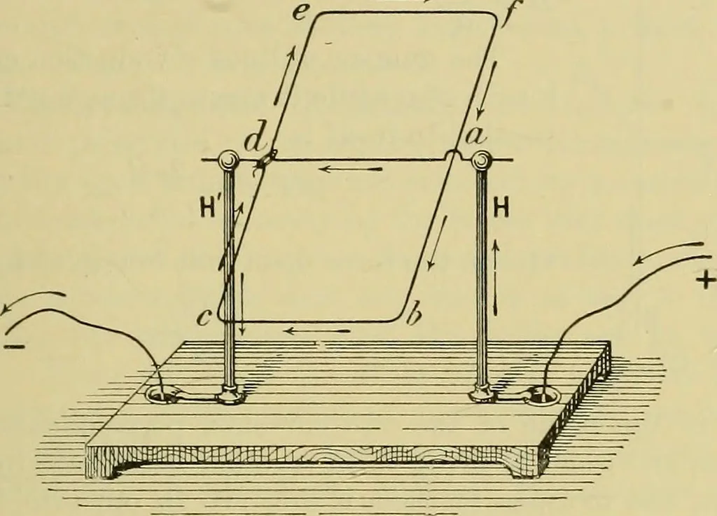 An illustration from Elementary treatise on electricity and magnetism :, 1905, leaf 361