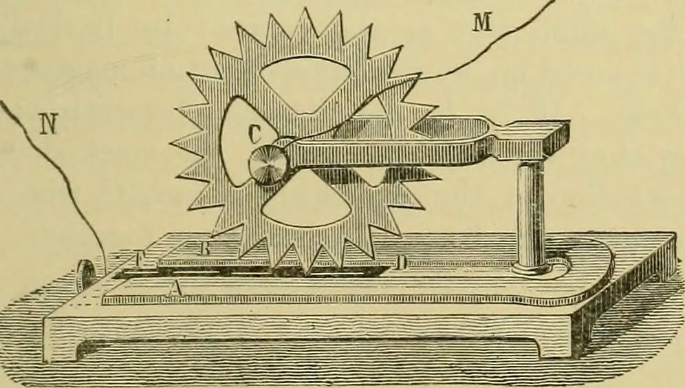 An illustration from Elementary treatise on electricity and magnetism :, 1905, leaf 367