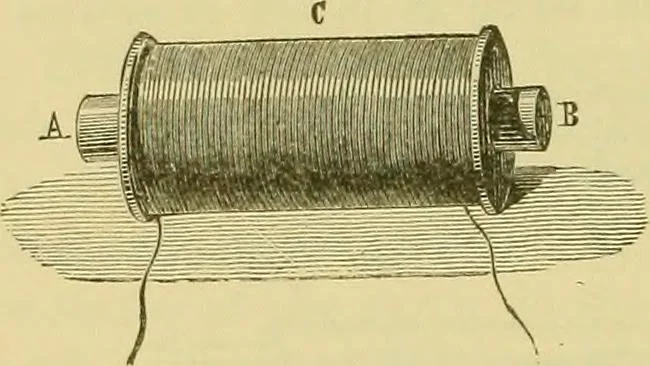 An illustration from Elementary treatise on electricity and magnetism :, 1905, leaf 370