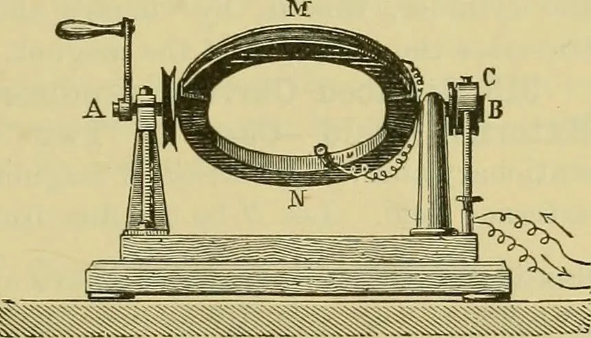 An illustration from Elementary treatise on electricity and magnetism :, 1905, leaf 399