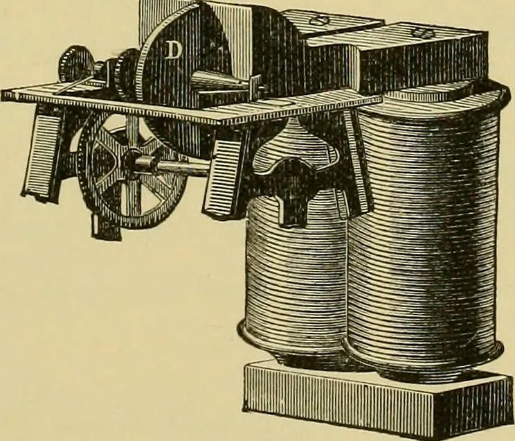 An illustration from Elementary treatise on electricity and magnetism :, 1905, leaf 413