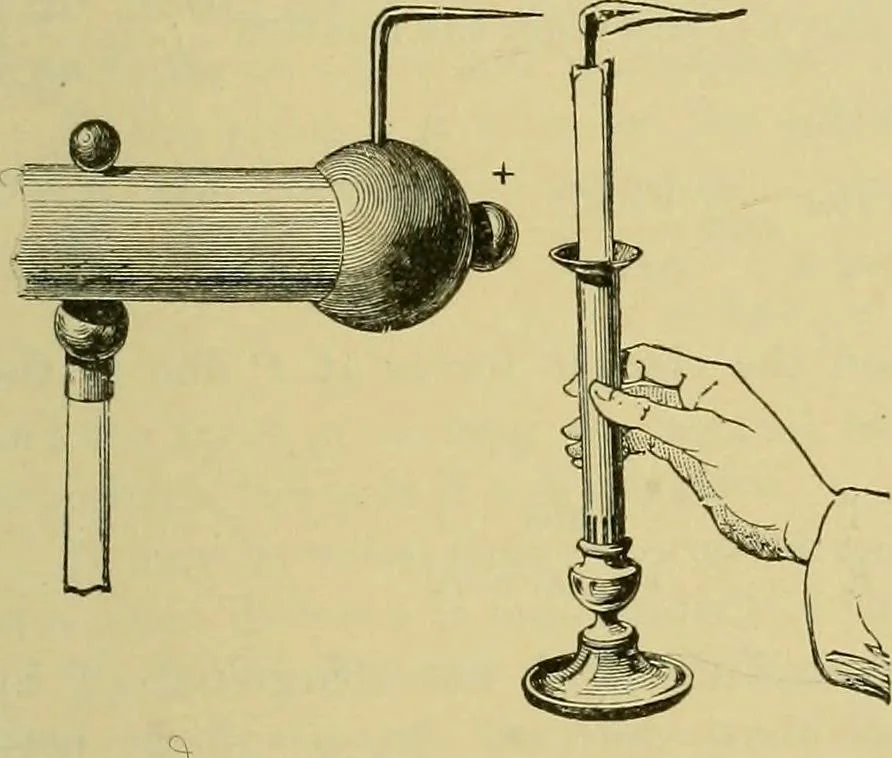 An illustration from Elementary treatise on electricity and magnetism :, 1905, leaf 49