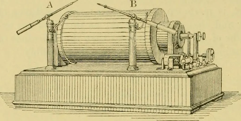 An illustration from Elementary treatise on electricity and magnetism :, 1905, leaf 534