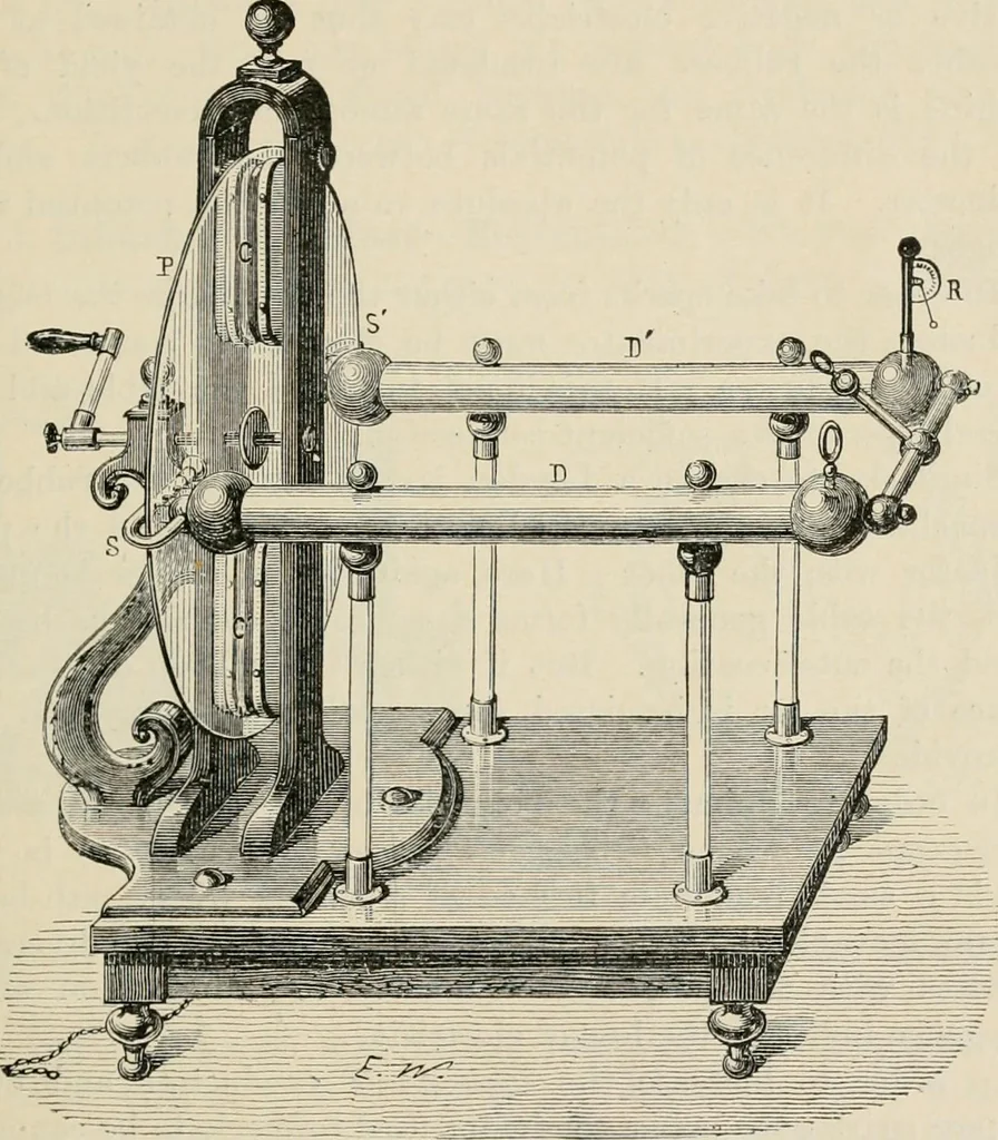 An illustration from Elementary treatise on electricity and magnetism : founded on Joubert's "Traité élémentaire d'électricité", 1909, leaf 130