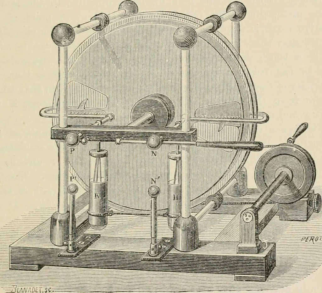 An illustration from Elementary treatise on electricity and magnetism : founded on Joubert's "Traité élémentaire d'électricité", 1909, leaf 134