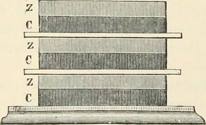 An illustration from Elementary treatise on electricity and magnetism : founded on Joubert's "Traité élémentaire d'électricité", 1909, leaf 175