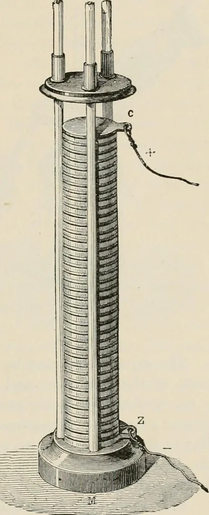 An illustration from Elementary treatise on electricity and magnetism : founded on Joubert's "Traité élémentaire d'électricité", 1909, leaf 176