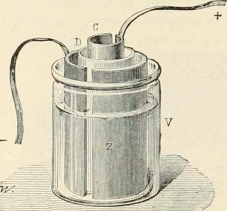 An illustration from Elementary treatise on electricity and magnetism : founded on Joubert's "Traité élémentaire d'électricité", 1909, leaf 187