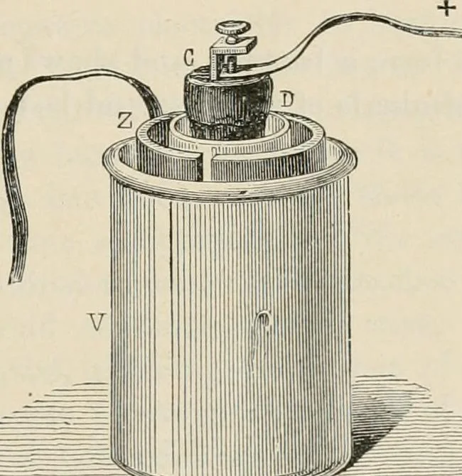 An illustration from Elementary treatise on electricity and magnetism : founded on Joubert's "Traité élémentaire d'électricité", 1909, leaf 188