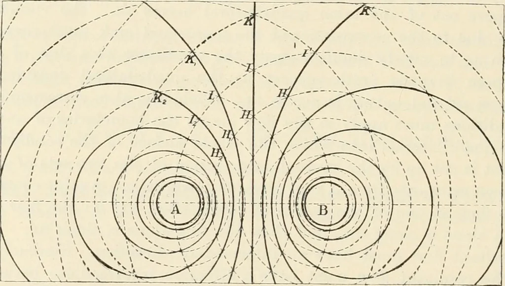 An illustration from Elementary treatise on electricity and magnetism : founded on Joubert's "Traité élémentaire d'électricité", 1909, leaf 215