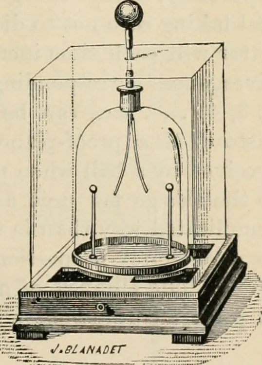 An illustration from Elementary treatise on electricity and magnetism : founded on Joubert's "Traité élémentaire d'électricité", 1909, leaf 34