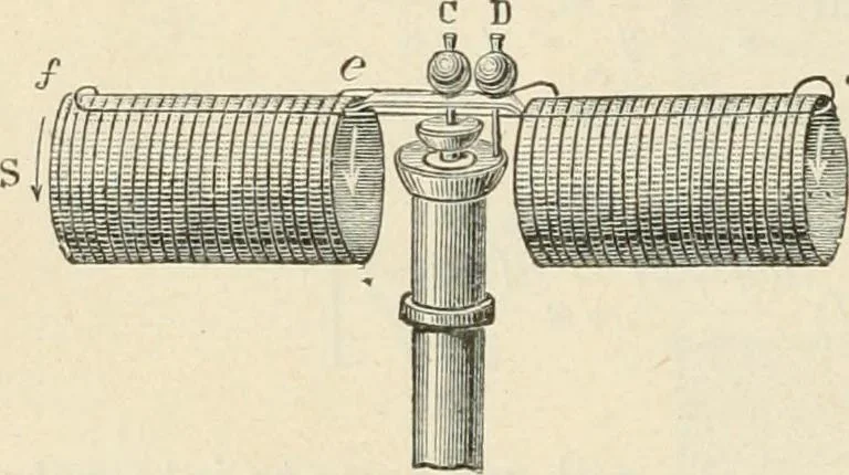 An illustration from Elementary treatise on electricity and magnetism : founded on Joubert's "Traité élémentaire d'électricité", 1909, leaf 389