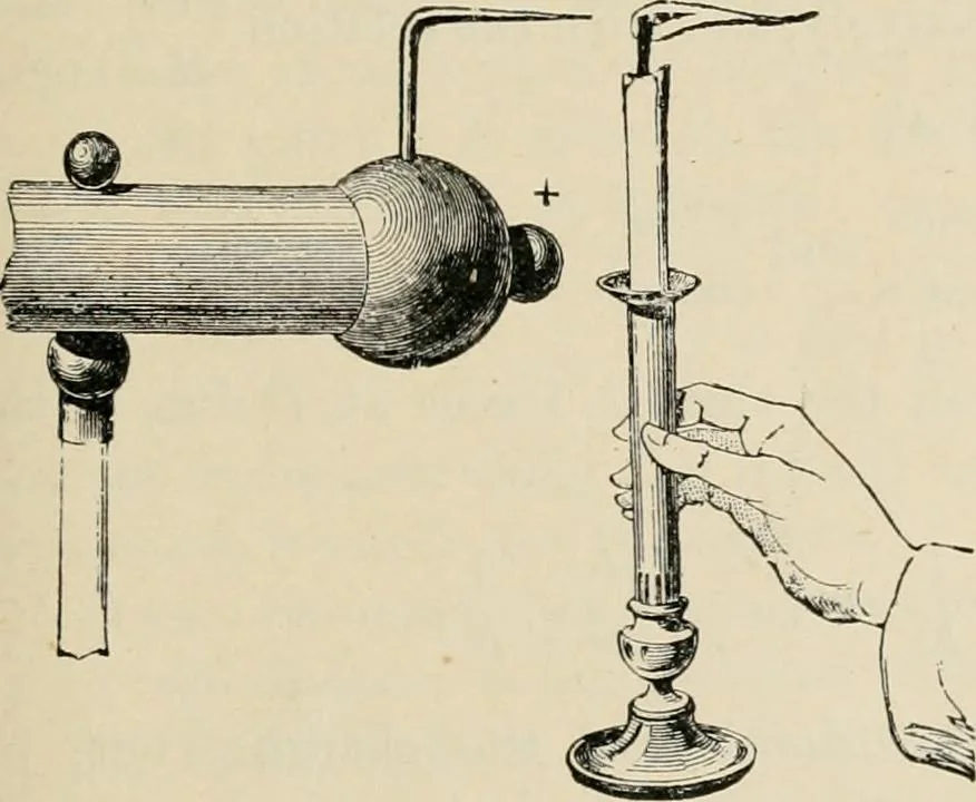 An illustration from Elementary treatise on electricity and magnetism : founded on Joubert's "Traité élémentaire d'électricité", 1909, leaf 48
