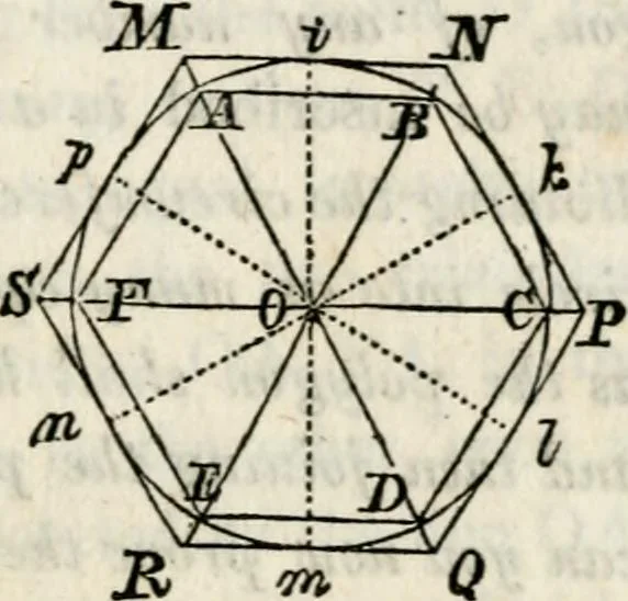 An illustration from An elementary treatise on geometry : simplified for beginners not versed in algebra, 1833, leaf 122