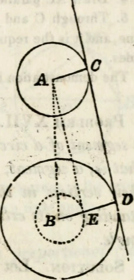 An illustration from An elementary treatise on geometry : simplified for beginners not versed in algebra, 1833, leaf 158