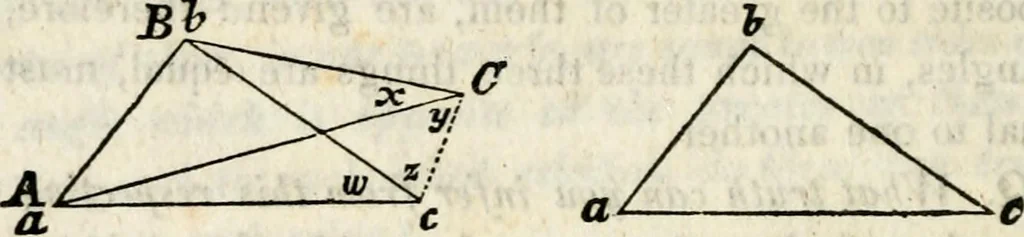 An illustration from An elementary treatise on geometry : simplified for beginners not versed in algebra, 1833, leaf 53