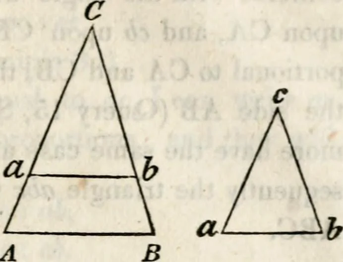 An illustration from An elementary treatise on geometry : simplified for beginners not versed in algebra, 1833, leaf 76