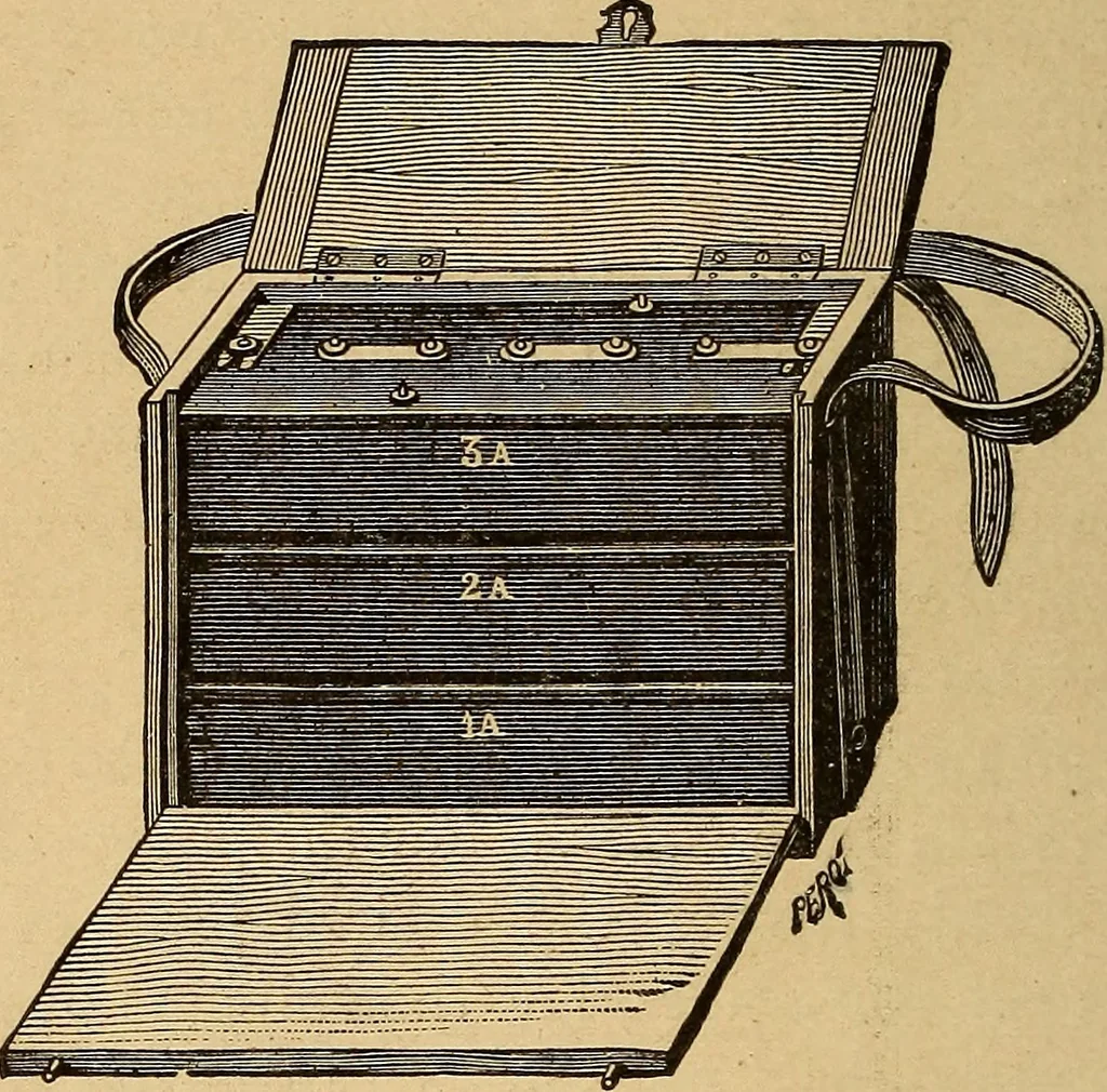 An illustration from Elementary treatise on electric batteries, 1880, leaf 135