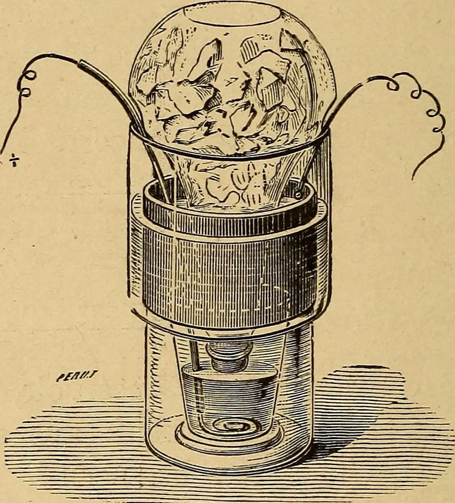 An illustration from Elementary treatise on electric batteries, 1880, leaf 147