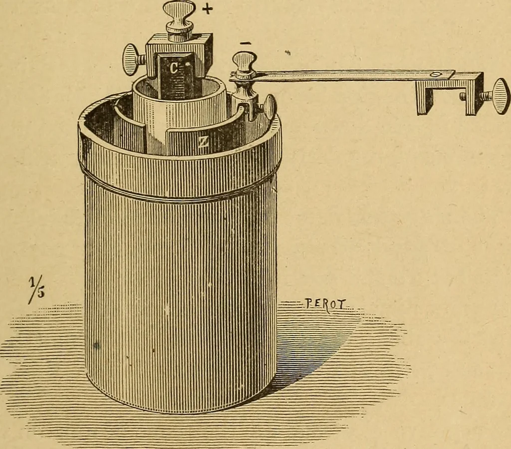 An illustration from Elementary treatise on electric batteries, 1880, leaf 178