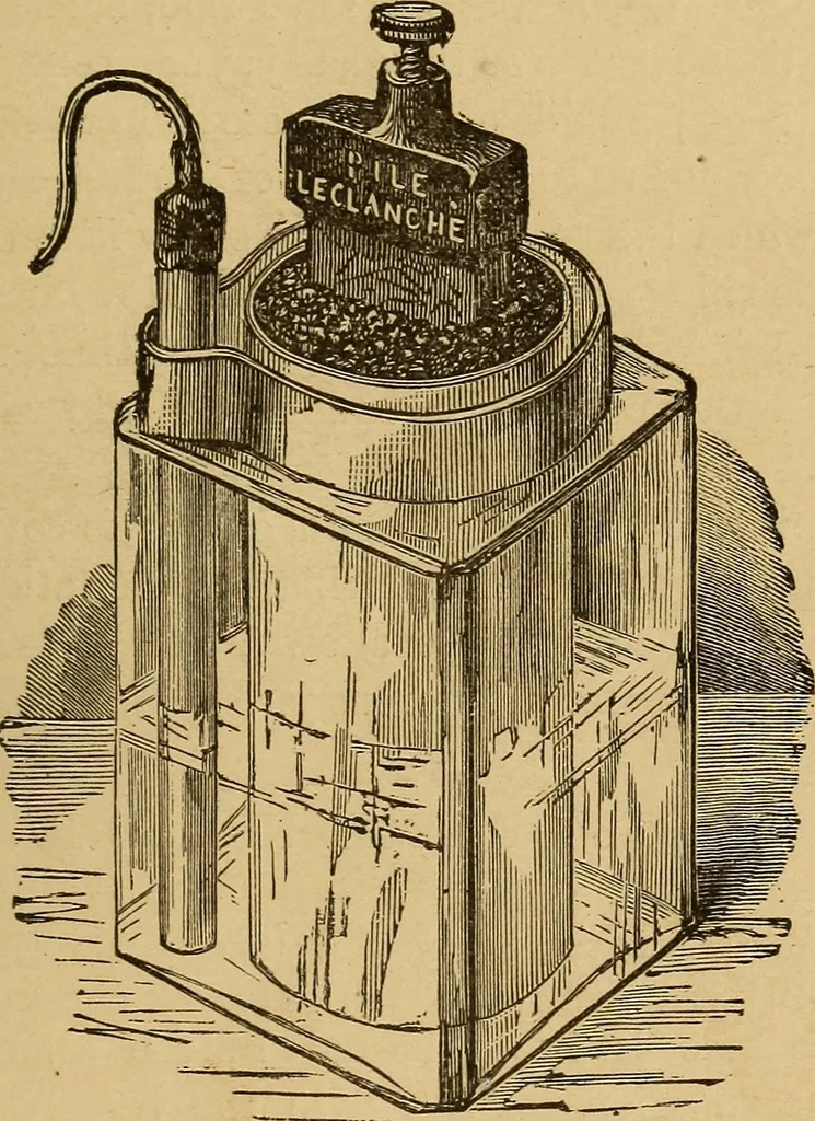 An illustration from Elementary treatise on electric batteries, 1880, leaf 200