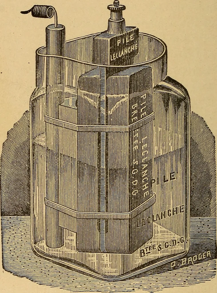 An illustration from Elementary treatise on electric batteries, 1880, leaf 211
