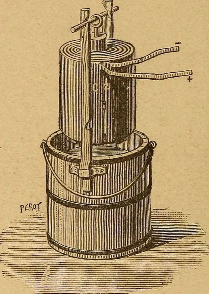 An illustration from Elementary treatise on electric batteries, 1880, leaf 37