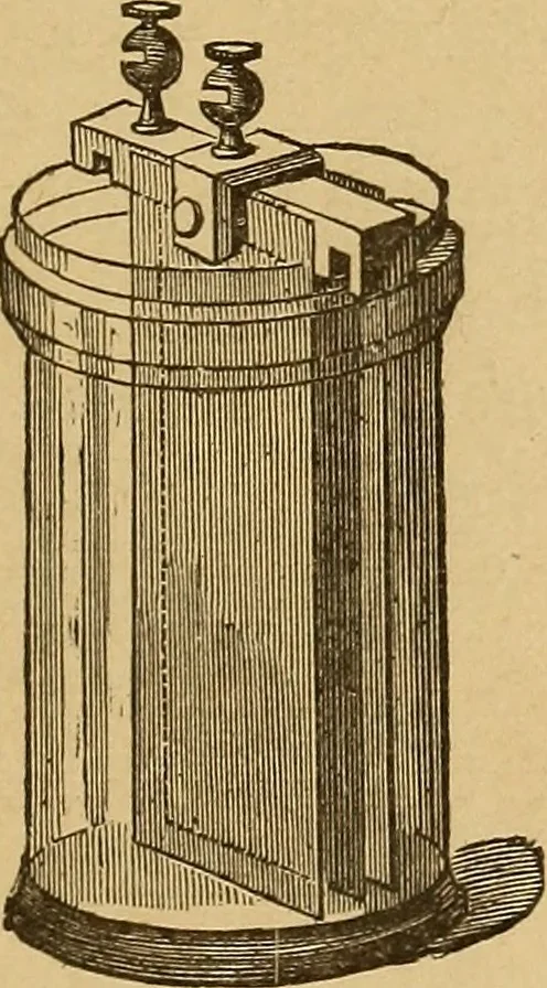 An illustration from Elementary treatise on electric batteries, 1880, leaf 74