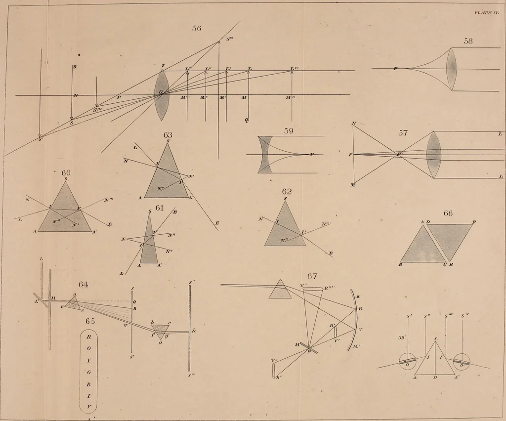 An illustration from An elementary treatise on optics, 1867, leaf 295