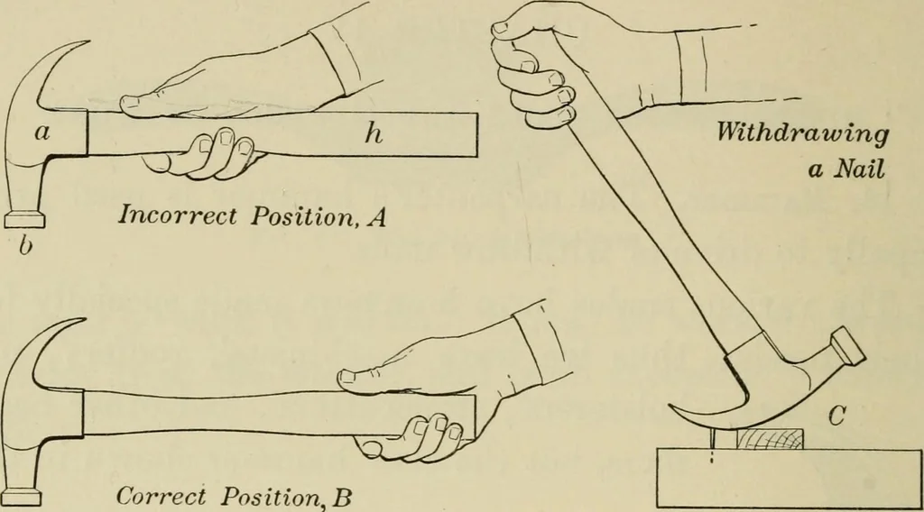 An illustration from Elementary woodworking, 1903, leaf 41