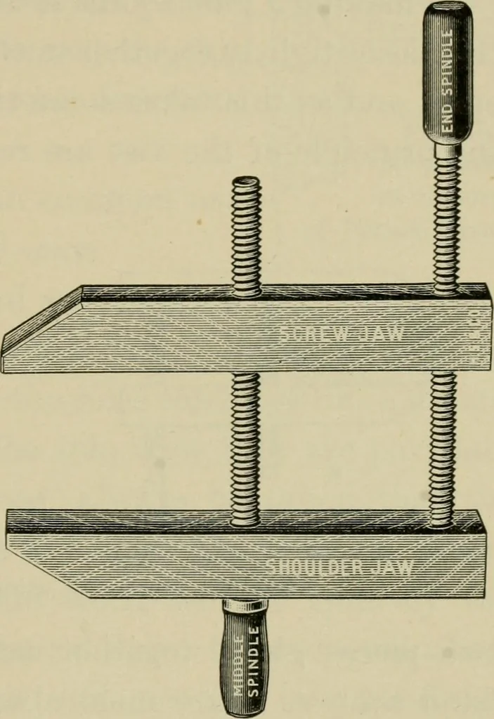 An illustration from Elementary woodworking, 1903, leaf 48