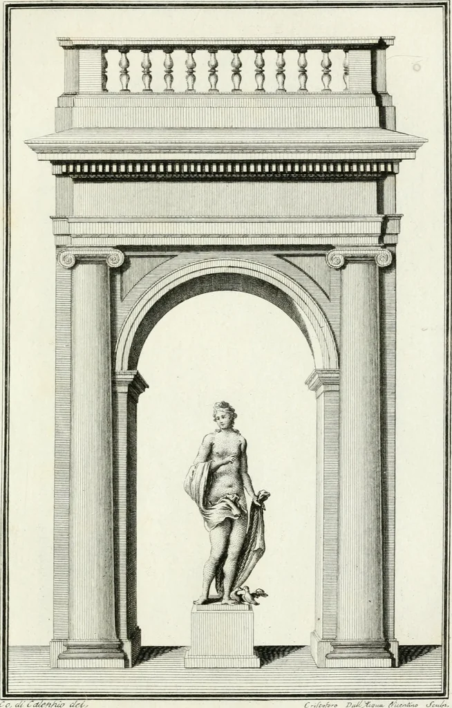 An illustration from Elementi d'architettura civile : ridotti in compendio, 1784, leaf 110